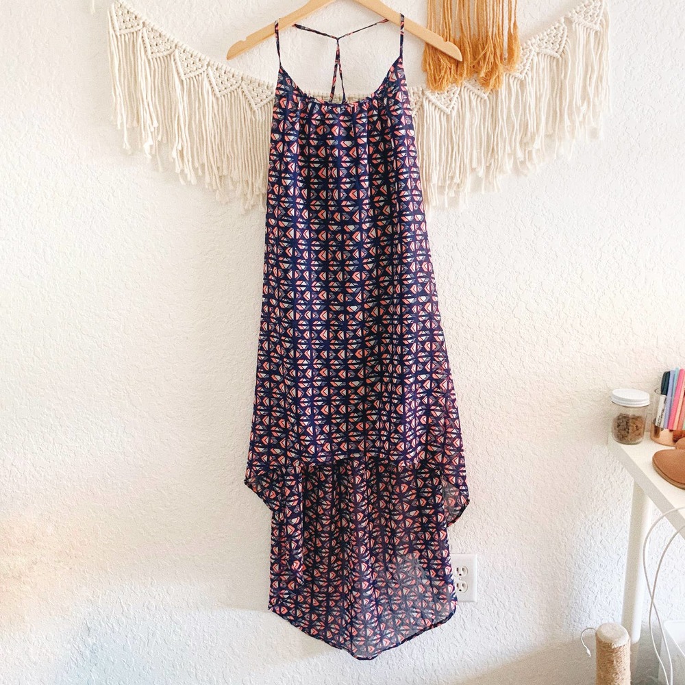 Truth Racerback Geometric High Low Dress